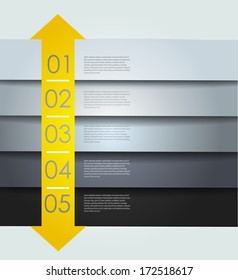 clean numbered banners for sample text, Vector design