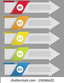 clean numbered banners for sample text.Vector design template.