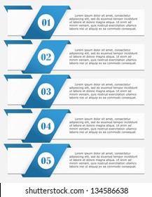 clean numbered banners for sample text.Vector design template.