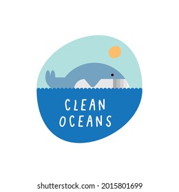 clean oceans campaign with whale