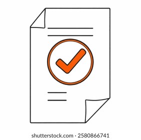 A clean, official document with a checkmark symbolizing approval.