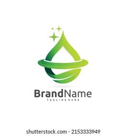 clean oil drop logo design