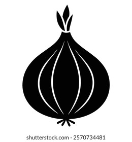 Clean onion silhouette icon for visual content