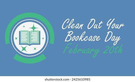 Clean Out Your Bookcase Day vector banner design. Happy Clean Out Your Bookcase Day modern minimal graphic poster illustration.