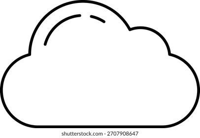 Clean Outline Cloud Weather Symbol Icon
