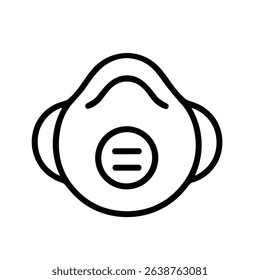 Clean Outline Healthcare Mask Protection Medical Safety Breathing Equipment Icon
