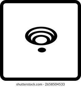 Icono de contorno limpio que representa la señal inalámbrica de Internet o Wi-Fi. Ideal para Diseño web, Configuraciones de red o App móviles y de escritorio.