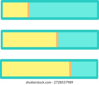 Ilustración de esquema limpio de una barra de progreso de carga, ideal para paneles, presentaciones y elementos visuales de gestión de proyectos.