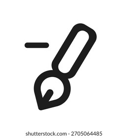 Clean outline pen icon for editing