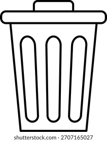 Icono de Borrar de bote de basura de contorno limpio