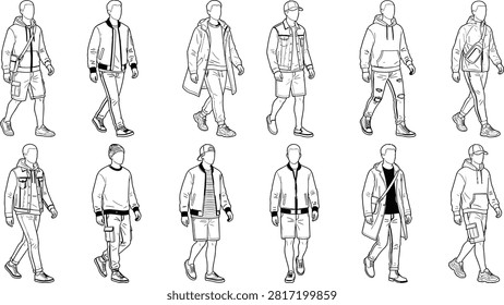 Clean outline vector collection
