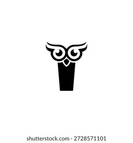 Ein sauberer Eulenkopf, der ein fettgedrucktes Alphabet in Buchstaben bildet. Scharfe Augen, glatte Linien und moderner Monogrammstil. Ideal für Branding, Icons, digitale Identität und elegante minimale Vektorkonzepte.