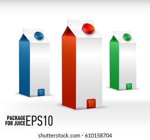 Clean  package for juice, milk or others drinks
