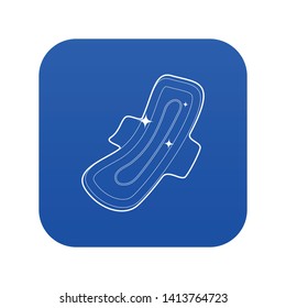 Clean pad icon blue vector isolated on white background