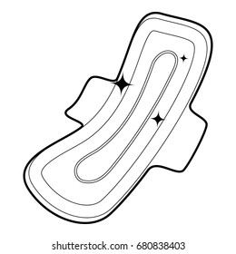 Clean pad icon in outline style isolated on white vector illustration