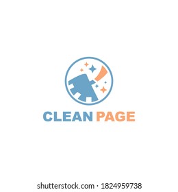 Clean Page Logo Design Vector Simple Element Design