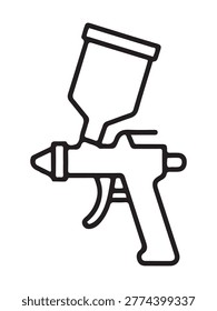 clean paint spray gun solid icon design ideal for painting tools surface coating systems and professional construction work