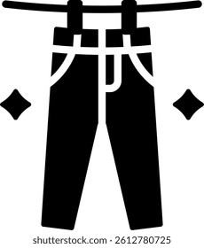 Clean Pants Icon Glyph Vector Illustration