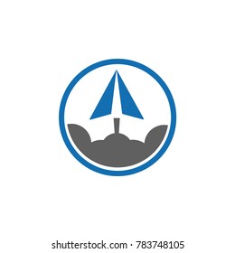 Clean paper plane launching vector