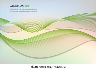 Limpiar tarjeta de vectores con Tono Pastel - Ondas transparentes