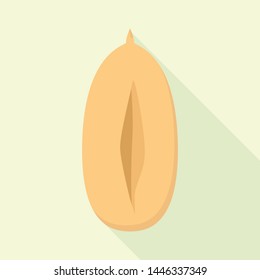 Clean peanut icon. Flat illustration of clean peanut vector icon for web design