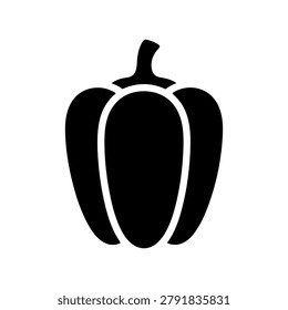 Clean Pepper Vegetable Organic Minimal Vector Icon