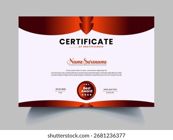 clean perfect certificate design template