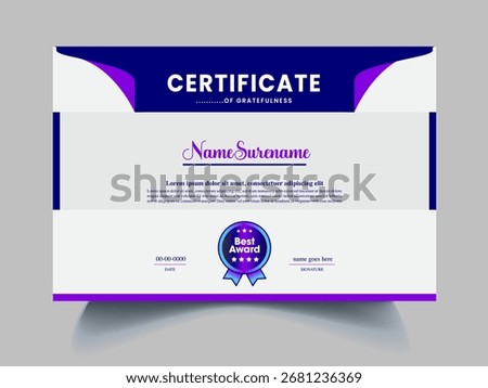 clean perfect certificate design template