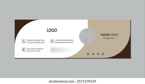 Clean Personal Email Signature Design, Email Footer Template Design,