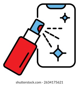 Clean Phone Vector Icon for Hygiene Awareness