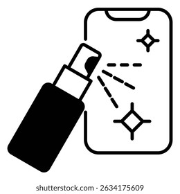 Clean Phone Vector Icon Representing Tech Cleanliness