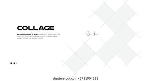 Clean photo collage composition featuring diagonal line grid for editorial and branding use