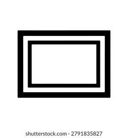 Clean Photo Frame Rectangle Minimal Vector Icon