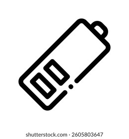 A clean pictogram focused on a topic battery