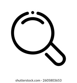 A clean pictogram focused on a topic magnifying glass