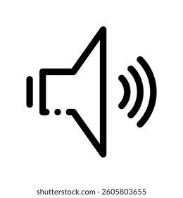 A clean pictogram focused on a topic speaker, volume