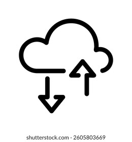 A clean pictogram focused on a topic cloud