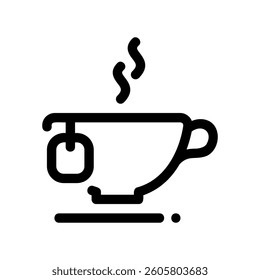 A clean pictogram focused on a topic tea