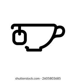 A clean pictogram focused on a topic tea
