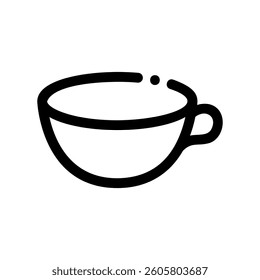 A clean pictogram focused on a topic mug