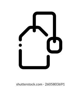 A clean pictogram focused on a topic tea bag
