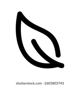 A clean pictogram focused on a topic leaf