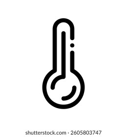 A clean pictogram focused on a topic thermometer
