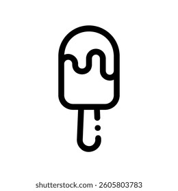 A clean pictogram focused on a topic ice cream