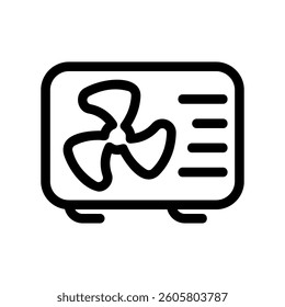 A clean pictogram focused on a topic air conditioner