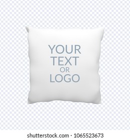 Clean pillow mock-up, template for design, isolated from background vector illustration