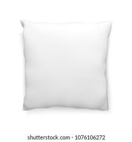 Clean pillow mock-up, template for design vector illustration
