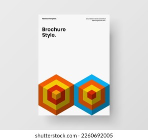 Diseño de vectores de rótulos limpios. Plantilla de póster de hexagones geométricos originales.