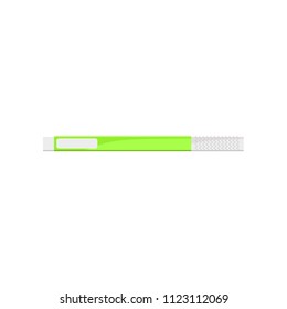 Clean plastic bracelet, template for security access, control or identification at events vector Illustration on a white background