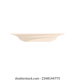 Clean plate icon flat vector. Food lunch. Table meal isolated